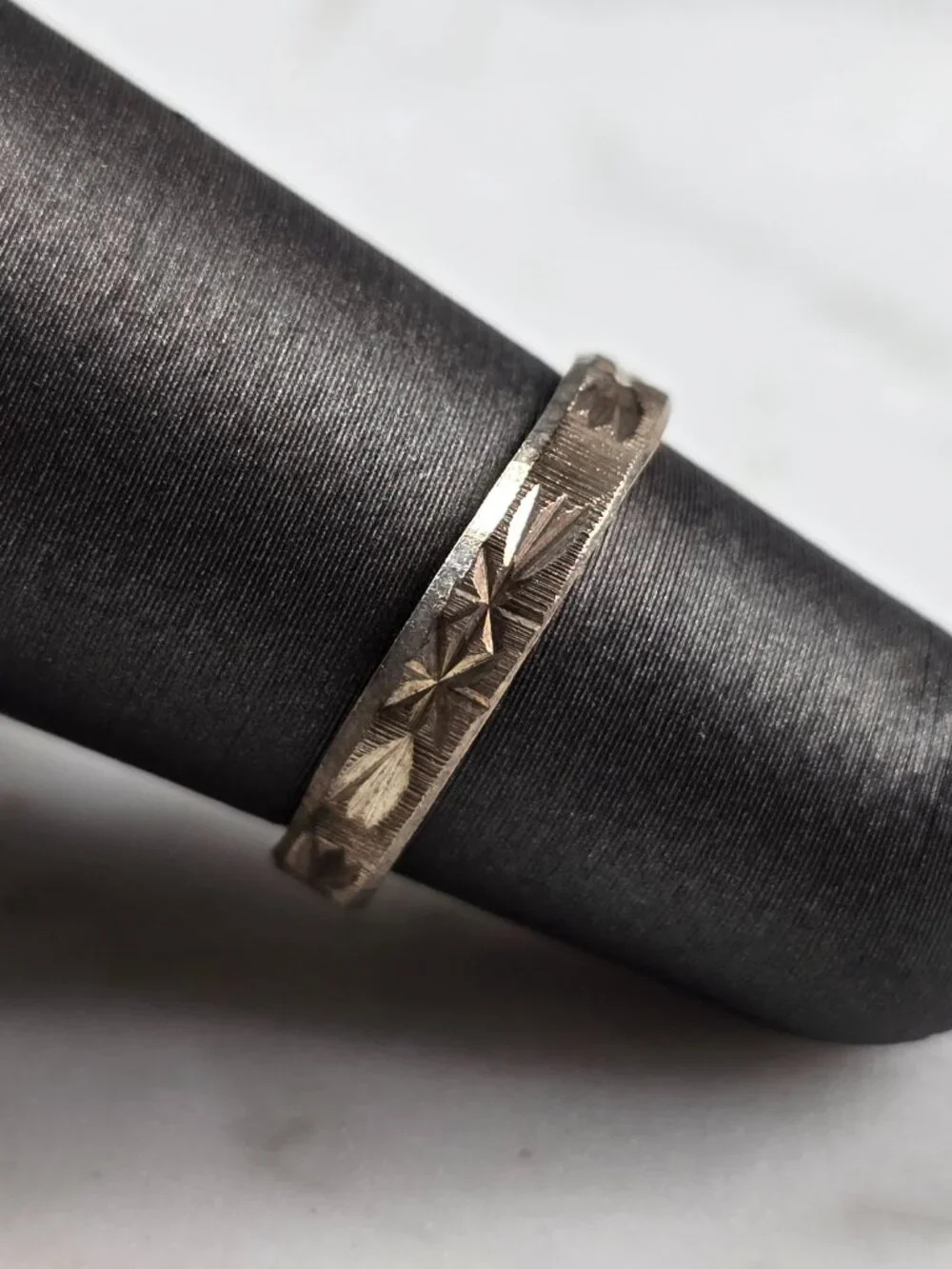 Womens Girls Vintage Estate Sterling Silver Modernist Ring 1.6g E4151